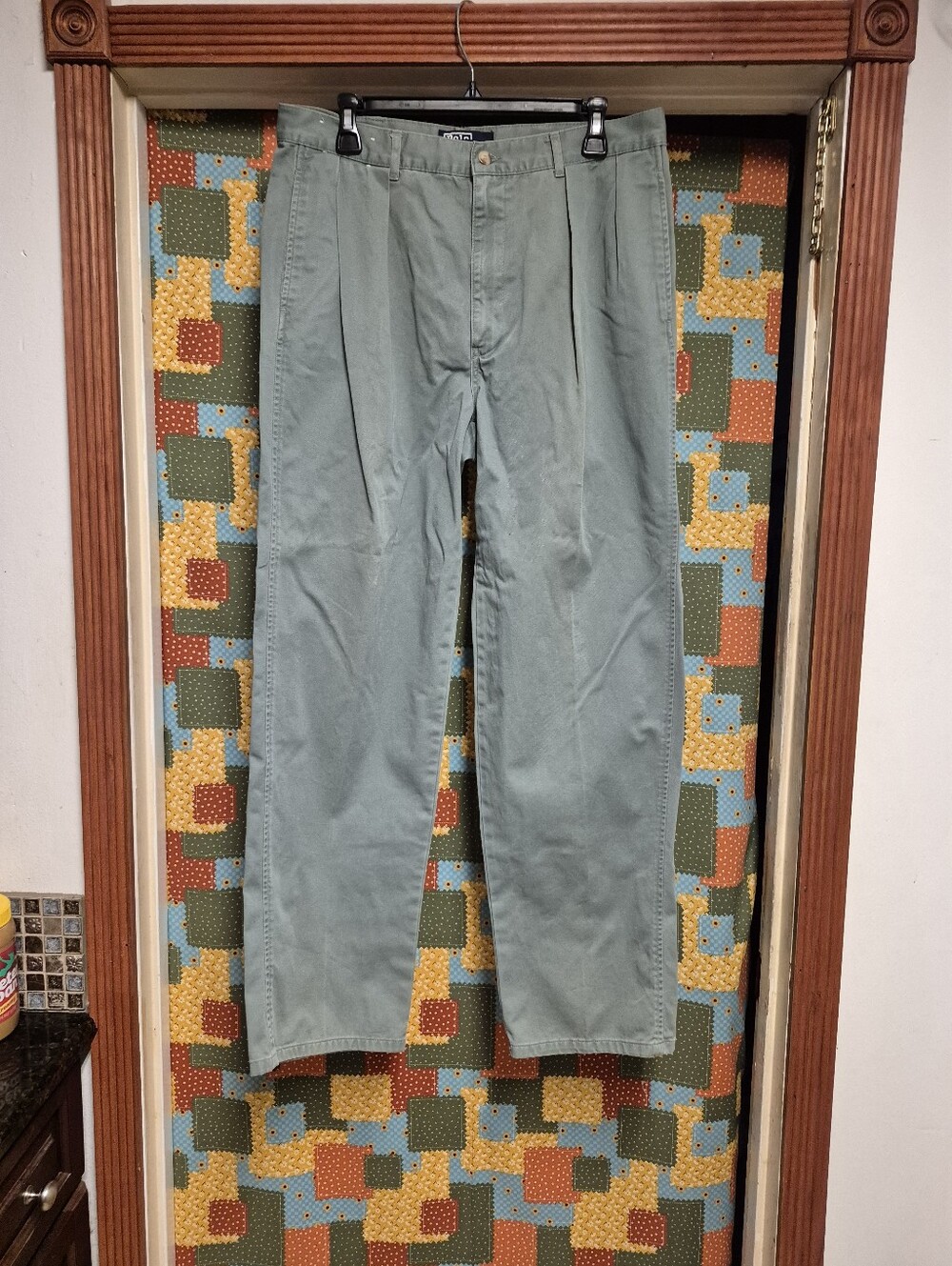 Ralph Lauren Men's Sage Green Pleated Chinos